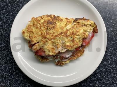 Varškės avižų blynas su grietine ir braškėmis Žingsnis 7