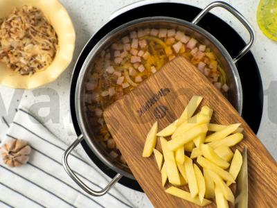 Rūgštūs šaltibarščiai su rūkyta mėsa Žingsnis 7