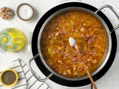 Rūgštūs šaltibarščiai su rūkyta mėsa Žingsnis 8