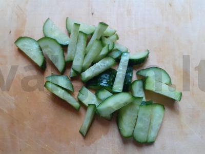 Daržovių salotas su korėjietiška morkų, agurku ir sėklomis Žingsnis 2