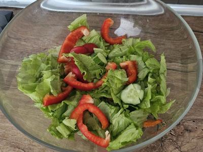 Daržovių salotas su korėjietiška morkų ir žolelėmis Žingsnis 2