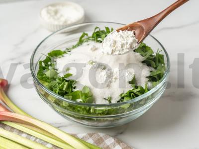 Rabarbarų ir rūgštynių pyragas Žingsnis 3