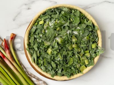 Rabarbarų ir rūgštynių pyragas Žingsnis 5