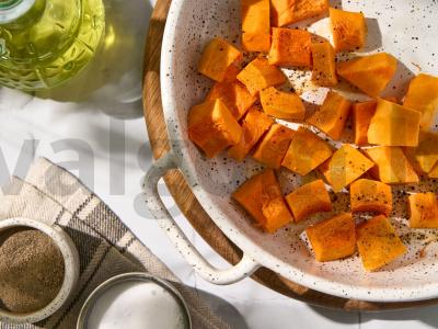 Salotos su kepta moliūgu ir feta Žingsnis 1