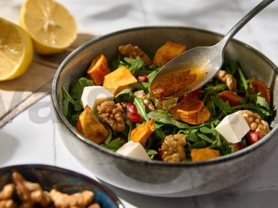 Salotos su kepta moliūgu ir feta Žingsnis 6