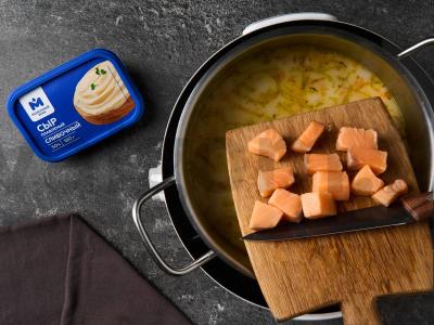 Sūrio sriuba su lašiša Žingsnis 4