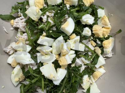 Salotas su rukola ir vištienos filė Žingsnis 7