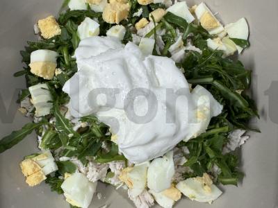 Salotas su rukola ir vištienos filė Žingsnis 8