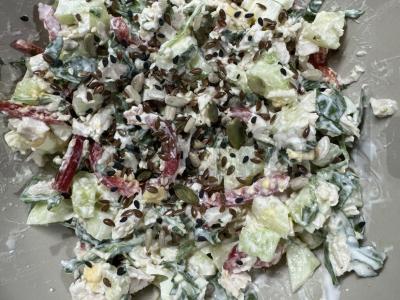 Salotas su rukola ir vištienos filė Žingsnis 9