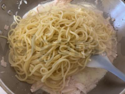 Grietinėlės makaronai su grybų padažu pietums Žingsnis 7