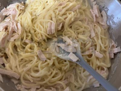 Grietinėlės makaronai su grybų padažu pietums Žingsnis 8