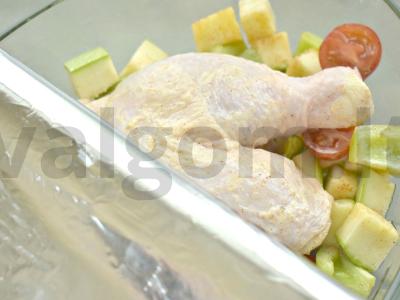 Vištiena su cukinijomis ir paprikomis orkaitėje Žingsnis 5