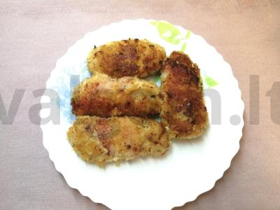 Vištienos kotletai su bekonu ir džiūvėsėliais Žingsnis 7