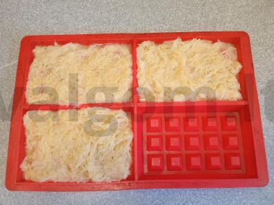 Bulvių vafliai su minkštu varškės sūriu ir rūkytu lašiša Žingsnis 5