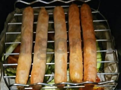 Sultingi daržovės su dešrelėmis oro grilyje Žingsnis 4