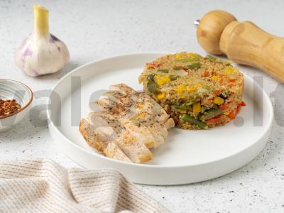 Kvinoja su vištiena ir daržovėmis Žingsnis 5