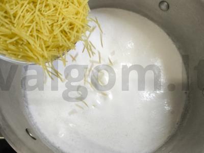 Pieninis vermišelių sriuba Žingsnis 3