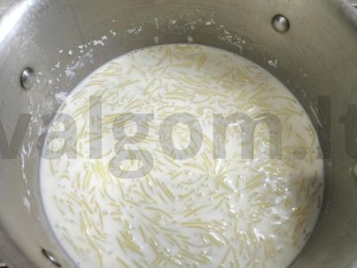 Pieninis vermišelių sriuba Žingsnis 4