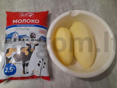 Švelniausias bulvių piurė su pienu Žingsnis 1