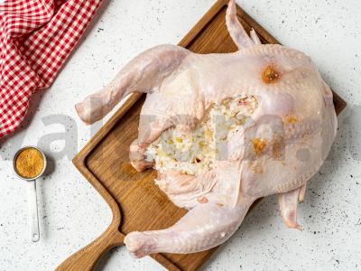 Įdaryta višta su ryžiais oro grilyje Žingsnis 4