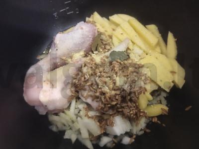 Sriuba su kviečių, bulvėmis ir vištiena Žingsnis 3