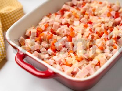 Omletas su kumpiu orkaitėje Žingsnis 3