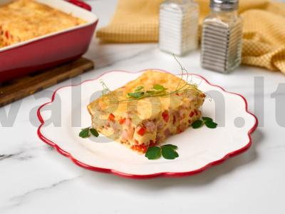 Omletas su kumpiu orkaitėje pagrindine nuotrauka