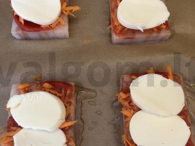 Menkių filė su mocarela pietums Žingsnis 5