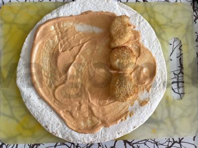 Kvietinė plokštainis su mėsa ir daržovėmis greitam užkandžiui Žingsnis 2