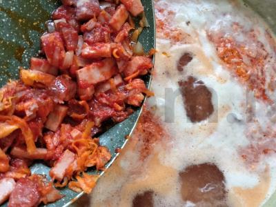 Sotūs mėsos solyanka su raugintais kopūstais Žingsnis 9