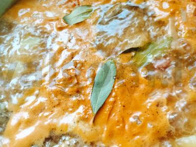 Sotūs mėsos solyanka su raugintais kopūstais Žingsnis 10