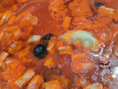 Sotūs mėsos solyanka su raugintais kopūstais Žingsnis 13