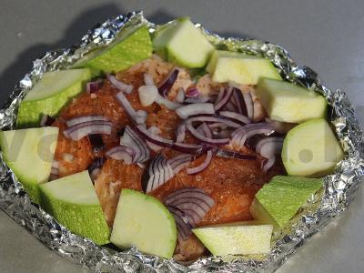 Upėtakis su daržovėmis ir gaudos sūriu Žingsnis 10