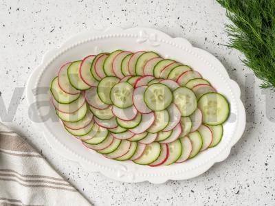 Agurkų karpačo Žingsnis 1