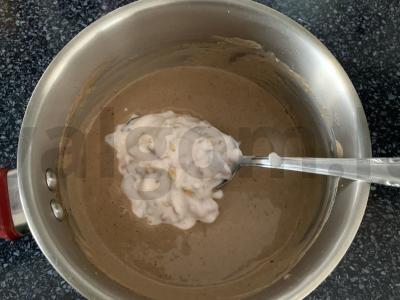 Desertas su halva, muesli, jogurtu ir kakava Žingsnis 8