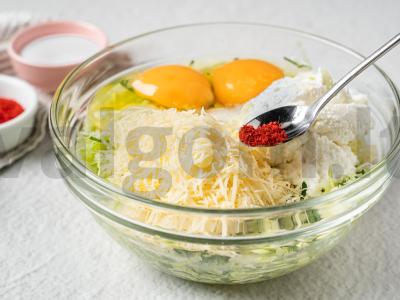 Cukinijų blynai su rikota Žingsnis 3