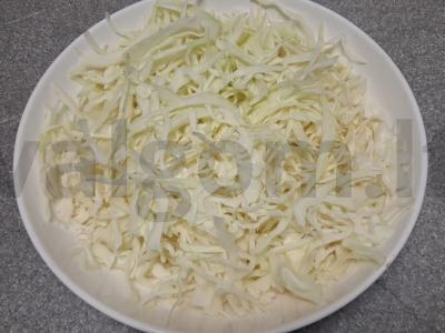 Rūgštaus kopūsto su krapų sėklomis Žingsnis 1