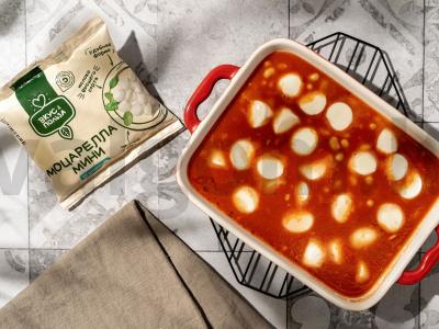 Fasolė ir pomidorai, kepti su mocarela Žingsnis 4