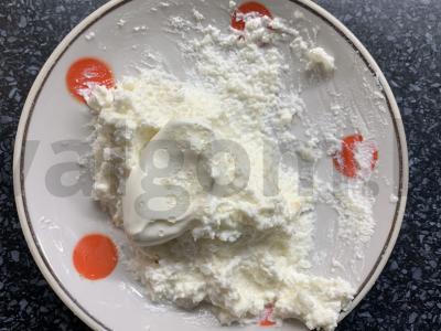 Desertas su zefyrais, varške, bananais ir melionais Žingsnis 1