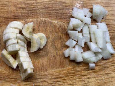 Desertas su zefyrais, varške, bananais ir melionais Žingsnis 2