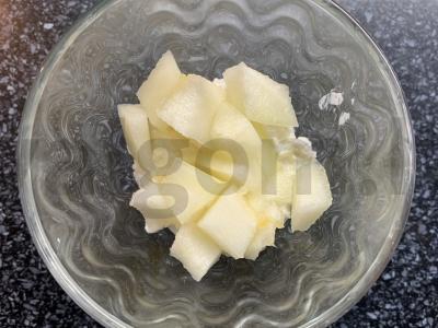 Desertas su zefyrais, varške, bananais ir melionais Žingsnis 4