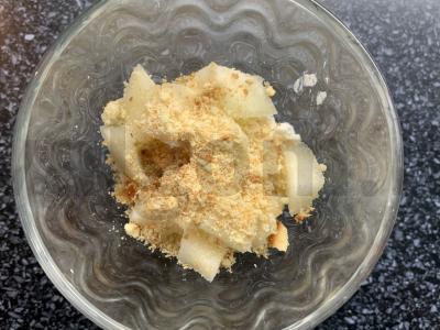 Desertas su zefyrais, varške, bananais ir melionais Žingsnis 5