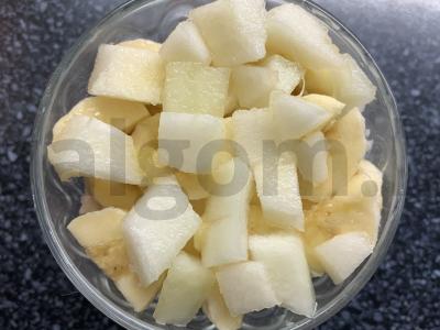 Desertas su zefyrais, varške, bananais ir melionais Žingsnis 10