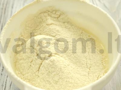 Purūs blynai su kefyru ir putpelės kiaušiniais Žingsnis 3