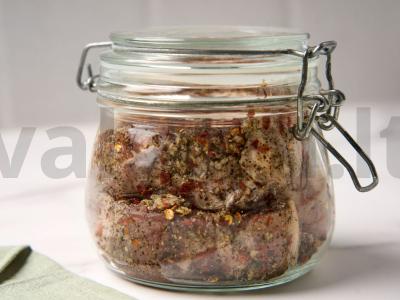 Sūdyta lašiniai stiklainyje Žingsnis 4