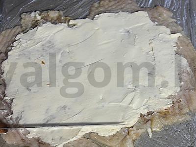 Silkės ritinėliai su varškės sūriu ir šviežiu agurku Žingsnis 3