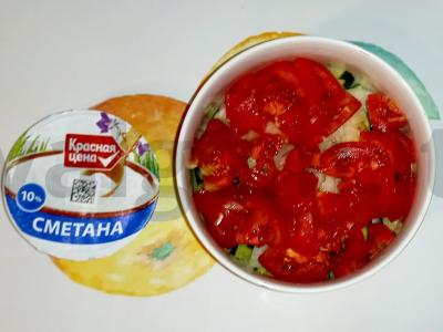 Daržovių salotas su kiaulpienių lapais ir chia sėklomis Žingsnis 3