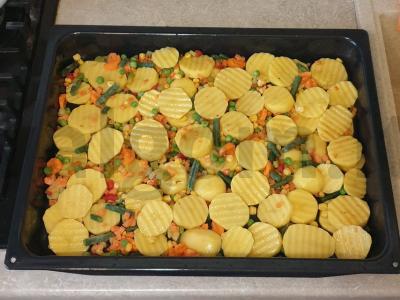 Vištiena su daržovių mišiniu orkaitėje Žingsnis 4