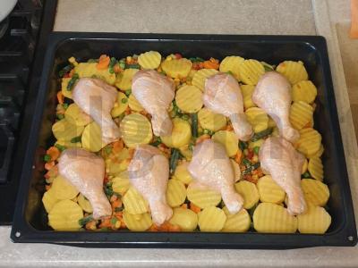 Vištiena su daržovių mišiniu orkaitėje Žingsnis 5