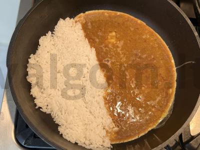 Ryžiai su faršu ir omletu vakarienei Žingsnis 5